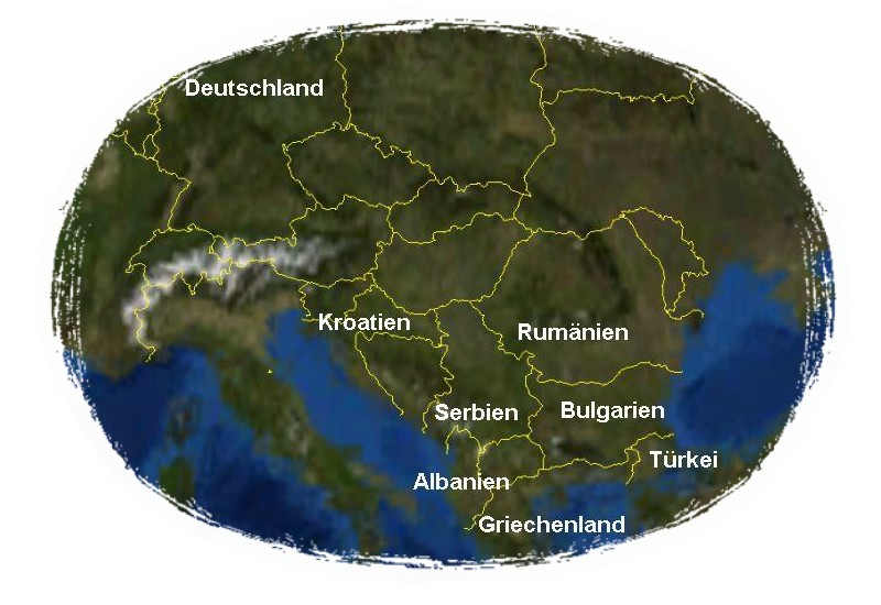 Verbreitungsgebiete Testudo hermanni boettgeri